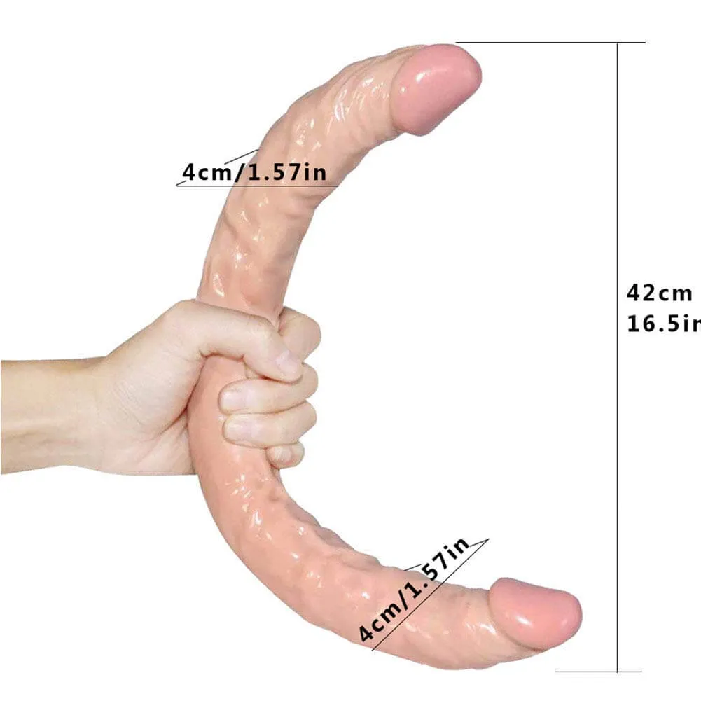 16.5in Flexible Double Dildo Long U Shape For Gay Lesbian