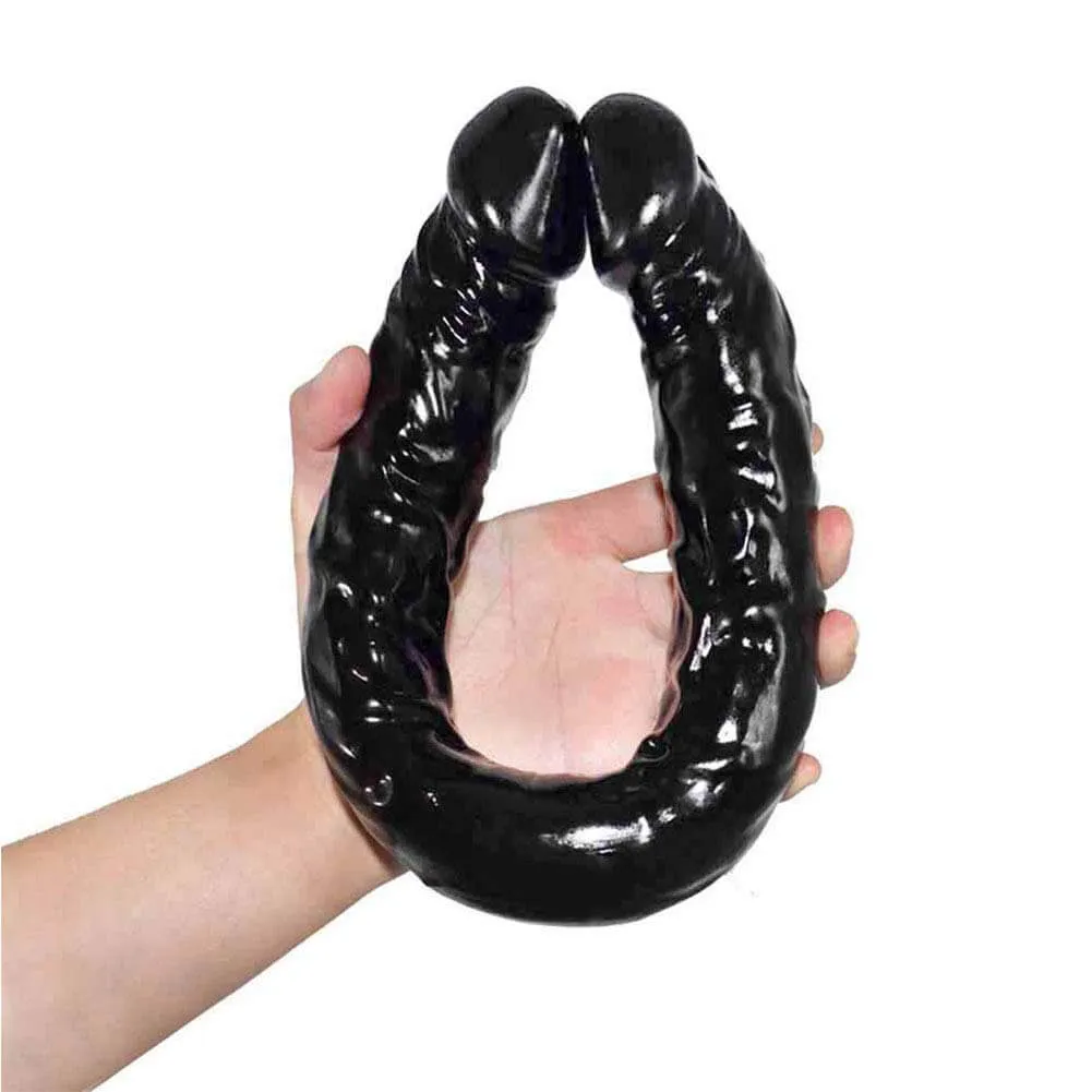 16.5in Flexible Double Dildo Long U Shape For Gay Lesbian