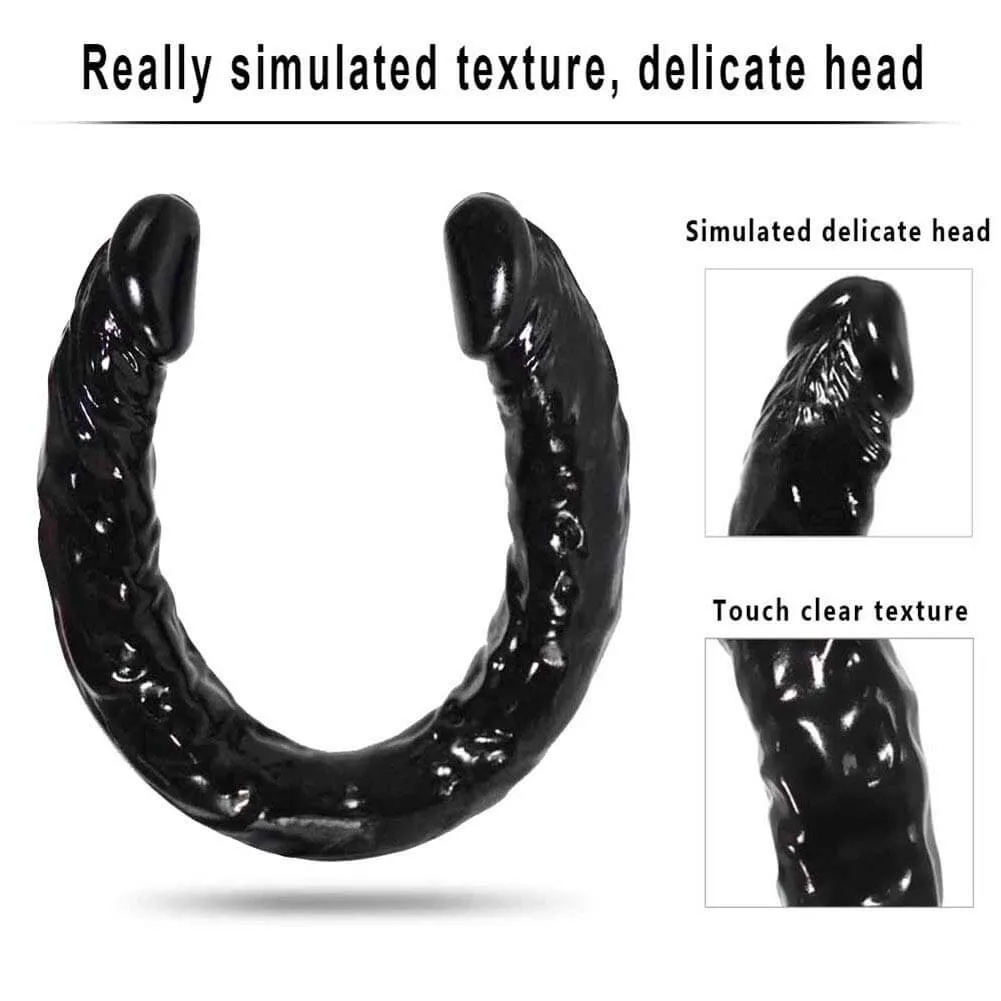16.5in Flexible Double Dildo Long U Shape For Gay Lesbian