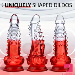 8.6in Spiked Soft Dildo Women Masturbator For Anus Vaginal Sex Toy