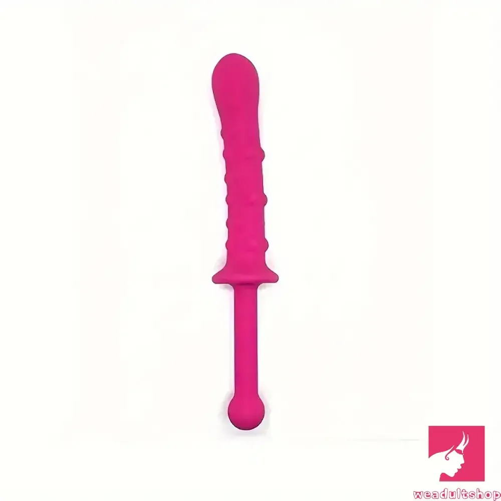 9.45in Unisex Soft Silicone Big Spiked Dildo With Handle For Love Toy