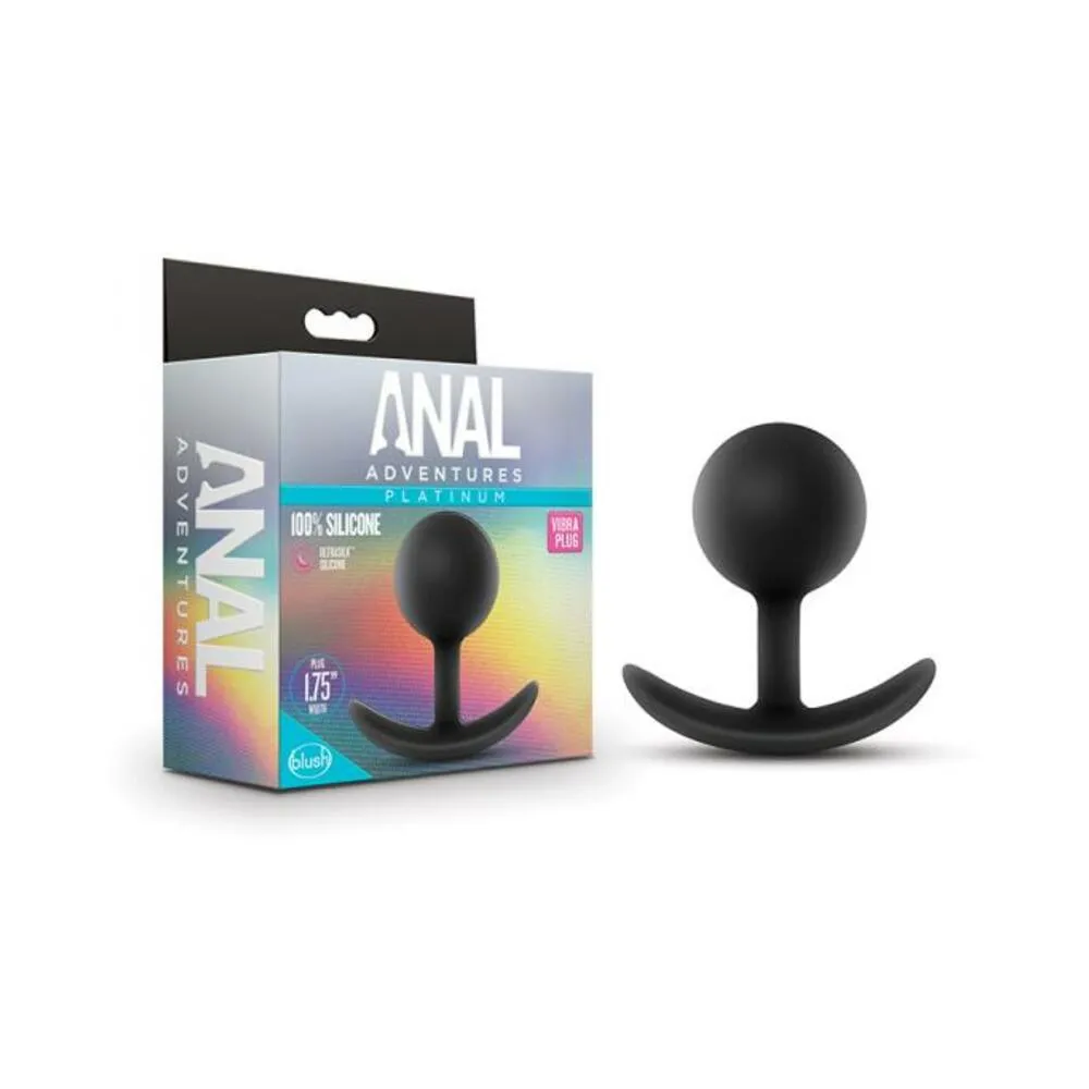 Anal Adventures Platinum - Silicone Vibra Plug - Black