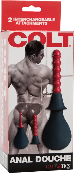 Colt Anal Douche Dual Head Bulb Enema Vaginal Rectal Cleaner