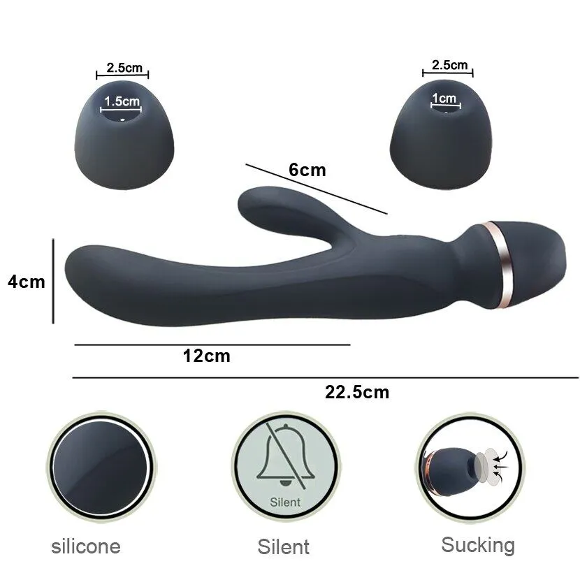 Double Motors Vagina Suking AV Wand For Breasts Massaging