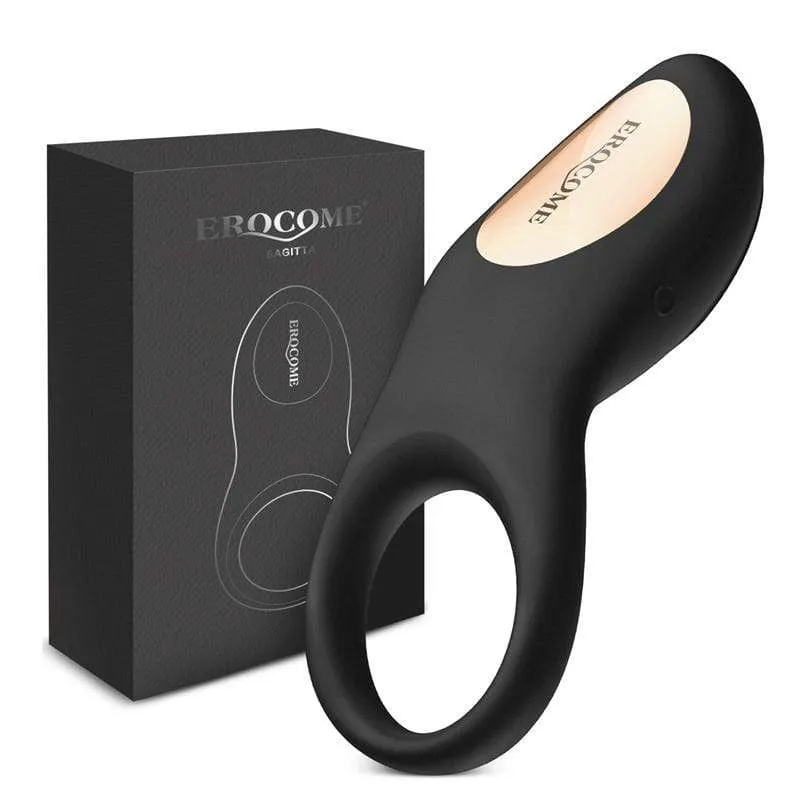 Erocome - Sagitta Rechargeable Silicone Cock Ring (Black)