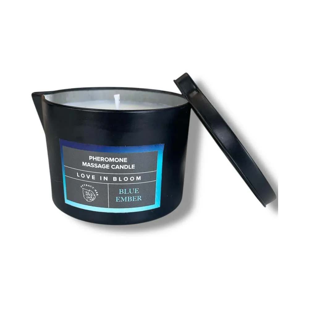 Eye of Love Bloom Pheromone Massage Candle Blue Ember 5 oz.