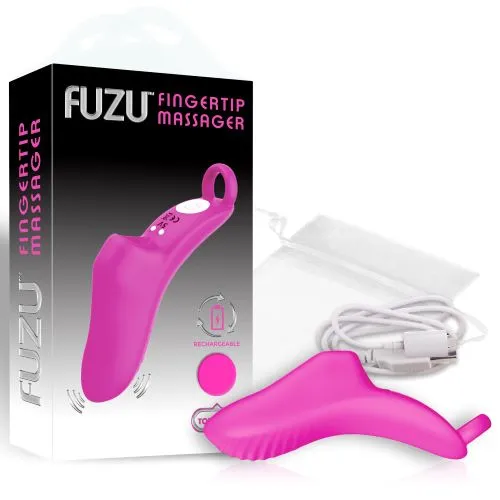 FUZU VIBRATING RECHARGEABLE FINGERTIP MASSAGER PINK