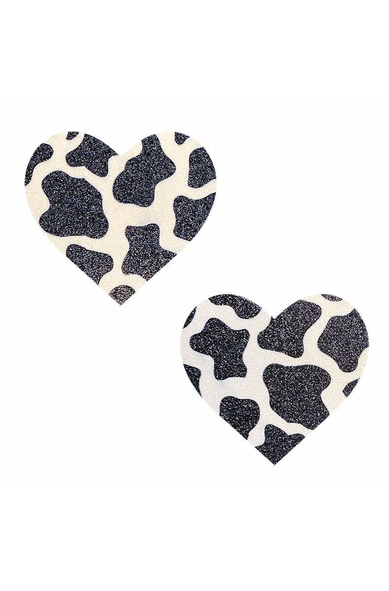 Got Milkies Cow-Print Glitter Pasties