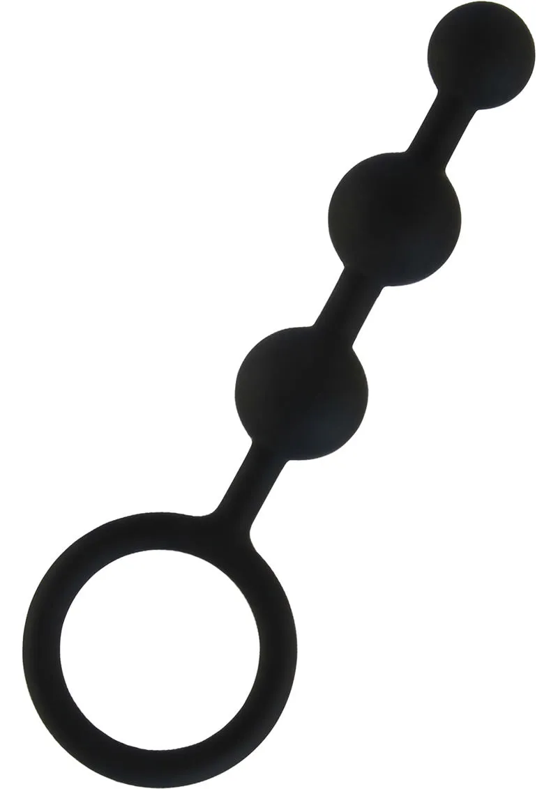 Hustler Anal Beads 3 Balls Black Silicon
