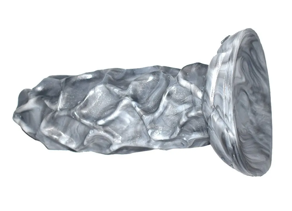 Ice Cream Dildo Sucker Silver Liquid Silicone