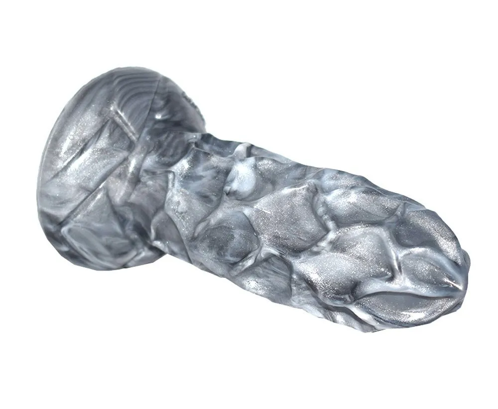 Ice Cream Dildo Sucker Silver Liquid Silicone