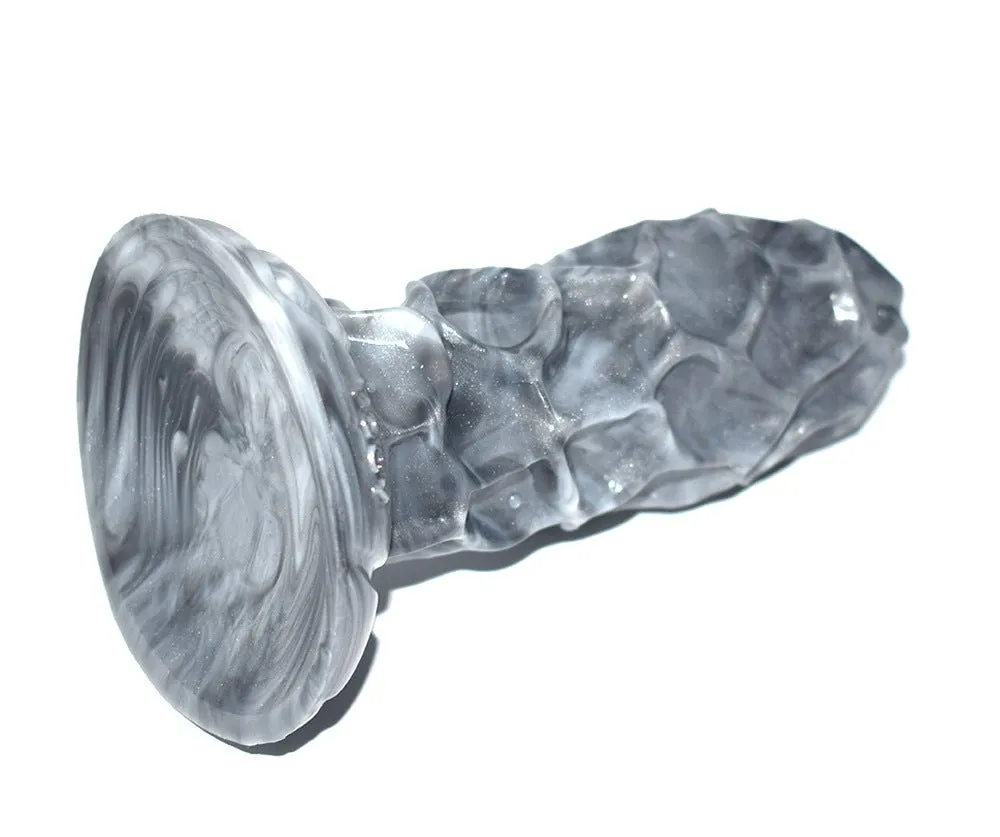 Ice Cream Dildo Sucker Silver Liquid Silicone