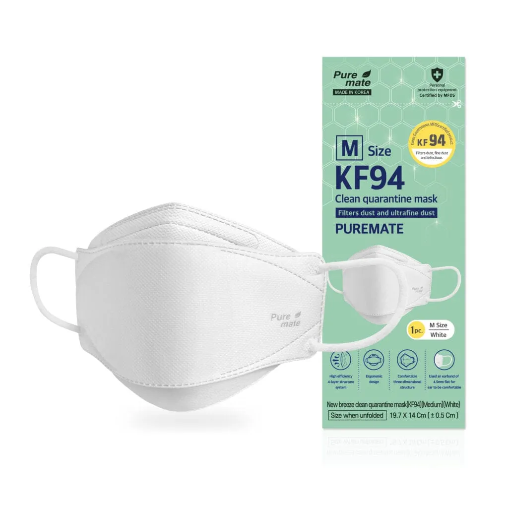 KF94 Dust Mask (Black/White) (S/M/L)