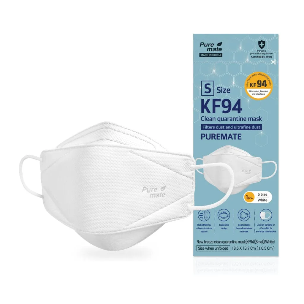 KF94 Dust Mask (Black/White) (S/M/L)
