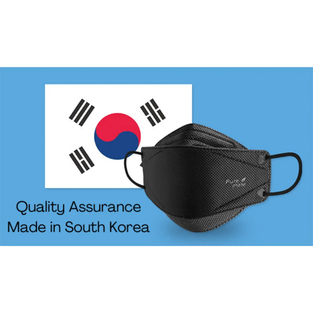 KF94 Dust Mask (Black/White) (S/M/L)