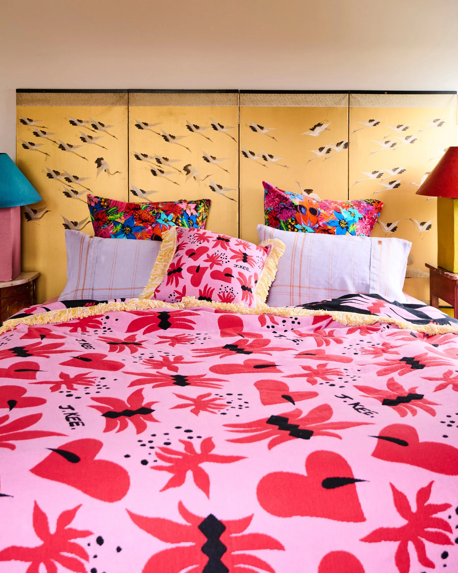 Kip&Co x Jenny Kee Growing The Peace Velvet European Pillowcases
