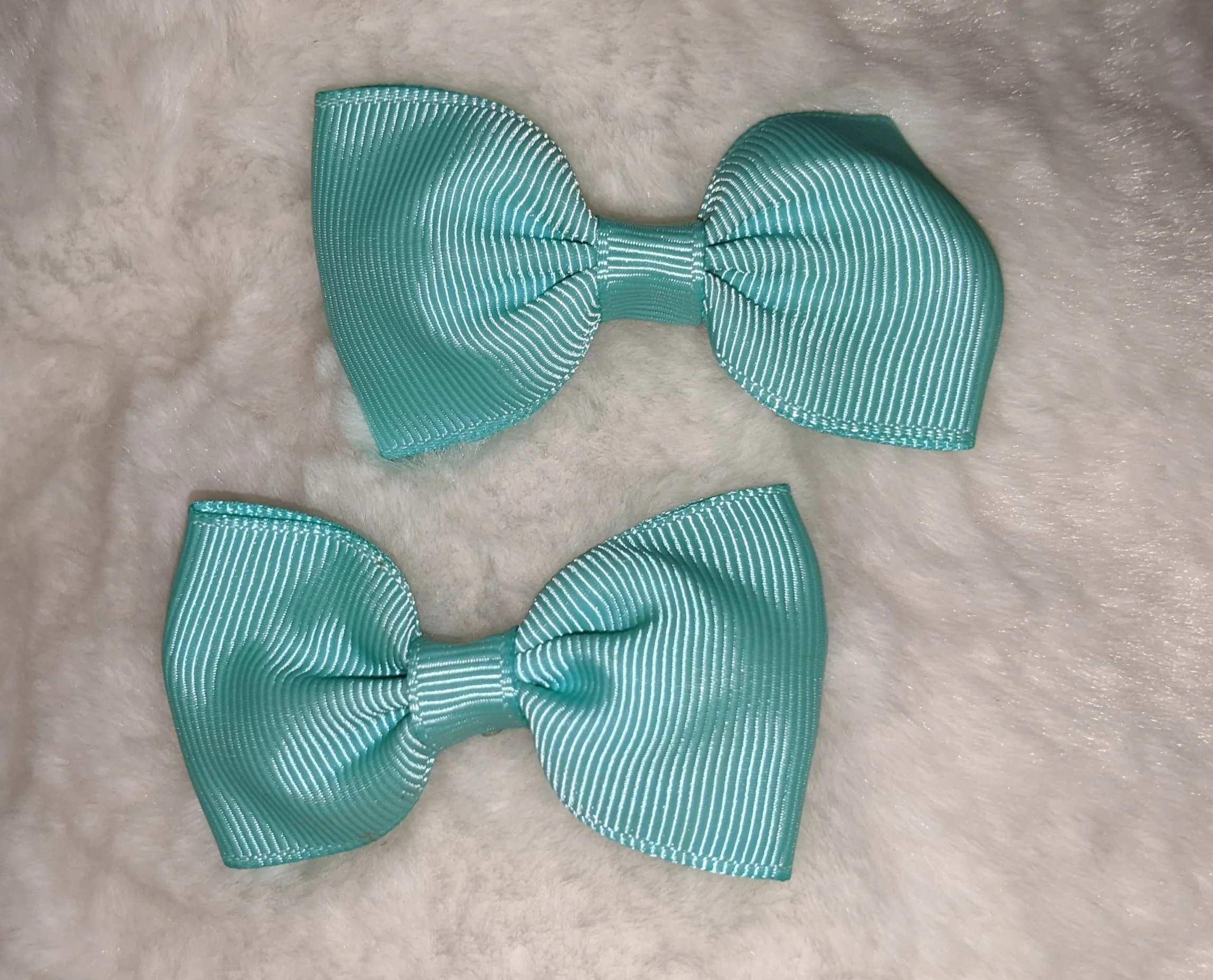 Mini Solid Color 2pc 2.5 Hair Bows Set