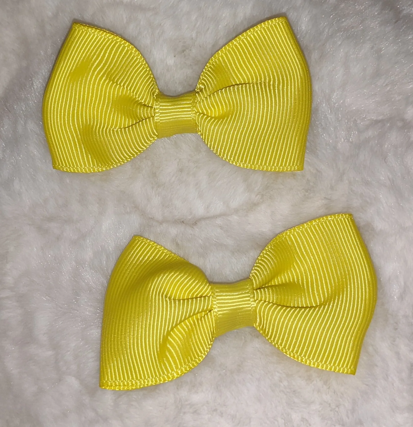 Mini Solid Color 2pc 2.5 Hair Bows Set