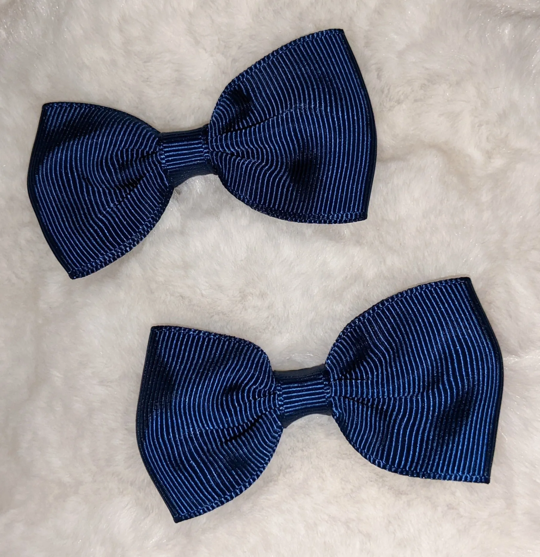 Mini Solid Color 2pc 2.5 Hair Bows Set