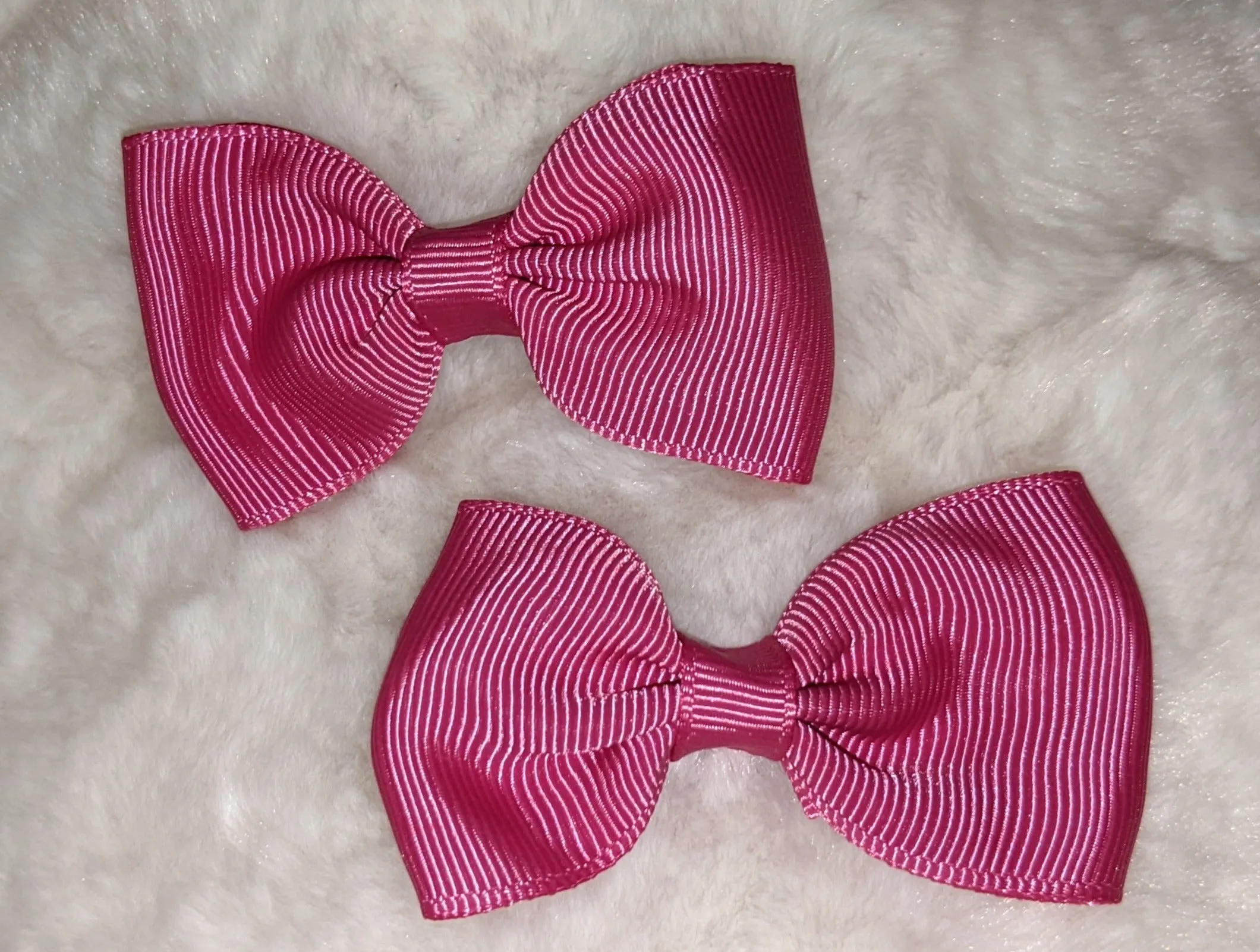 Mini Solid Color 2pc 2.5 Hair Bows Set