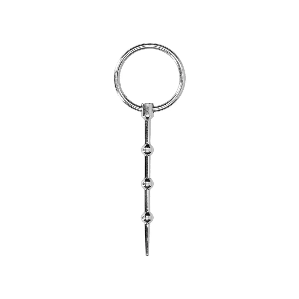 Ouch! Urethral Sounding - Metal Plug - Beaded - 6 Mm