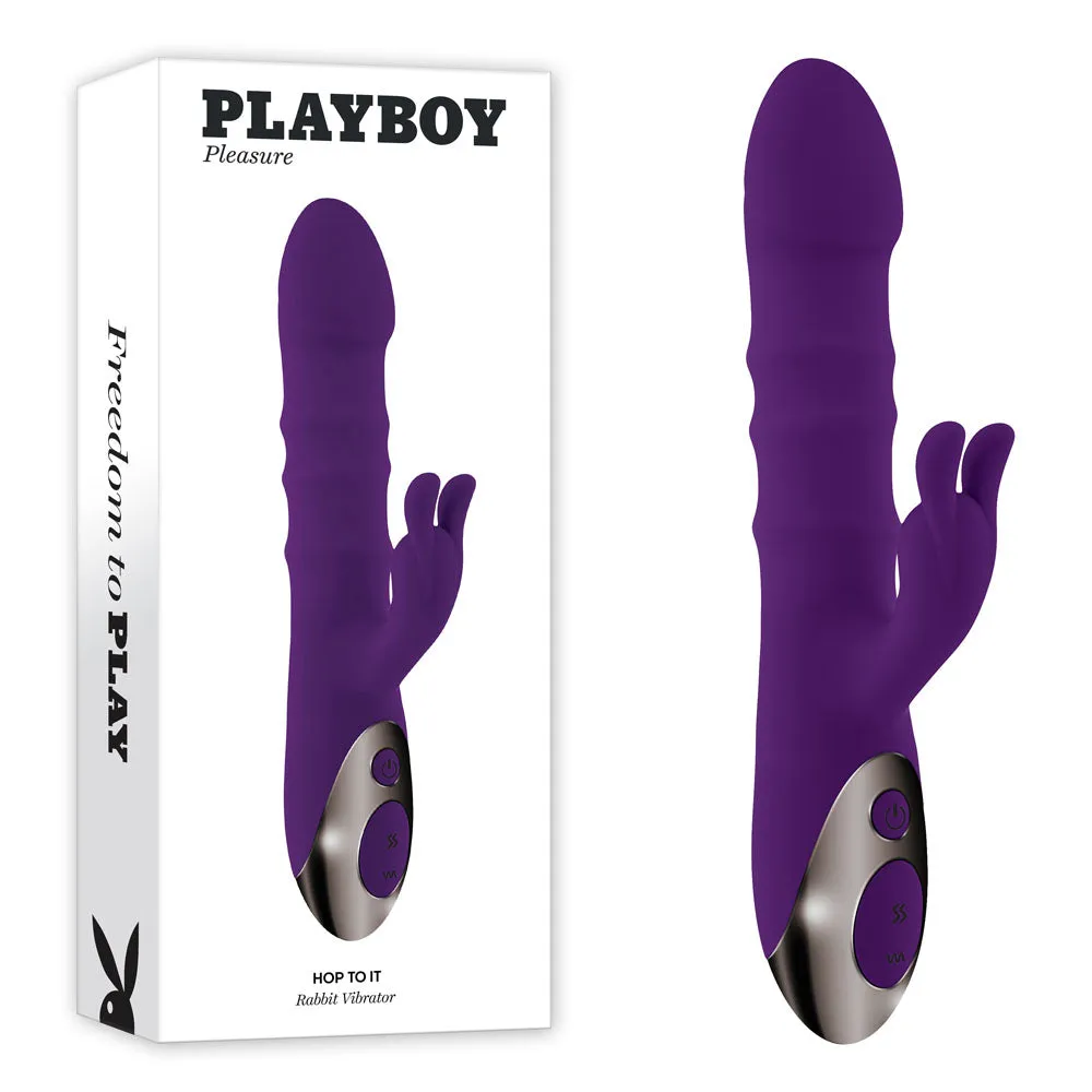 Playboy Pleasure HOP TO IT Thrusting G Spot Rabbit Vibrator Telescopic Sex Toy