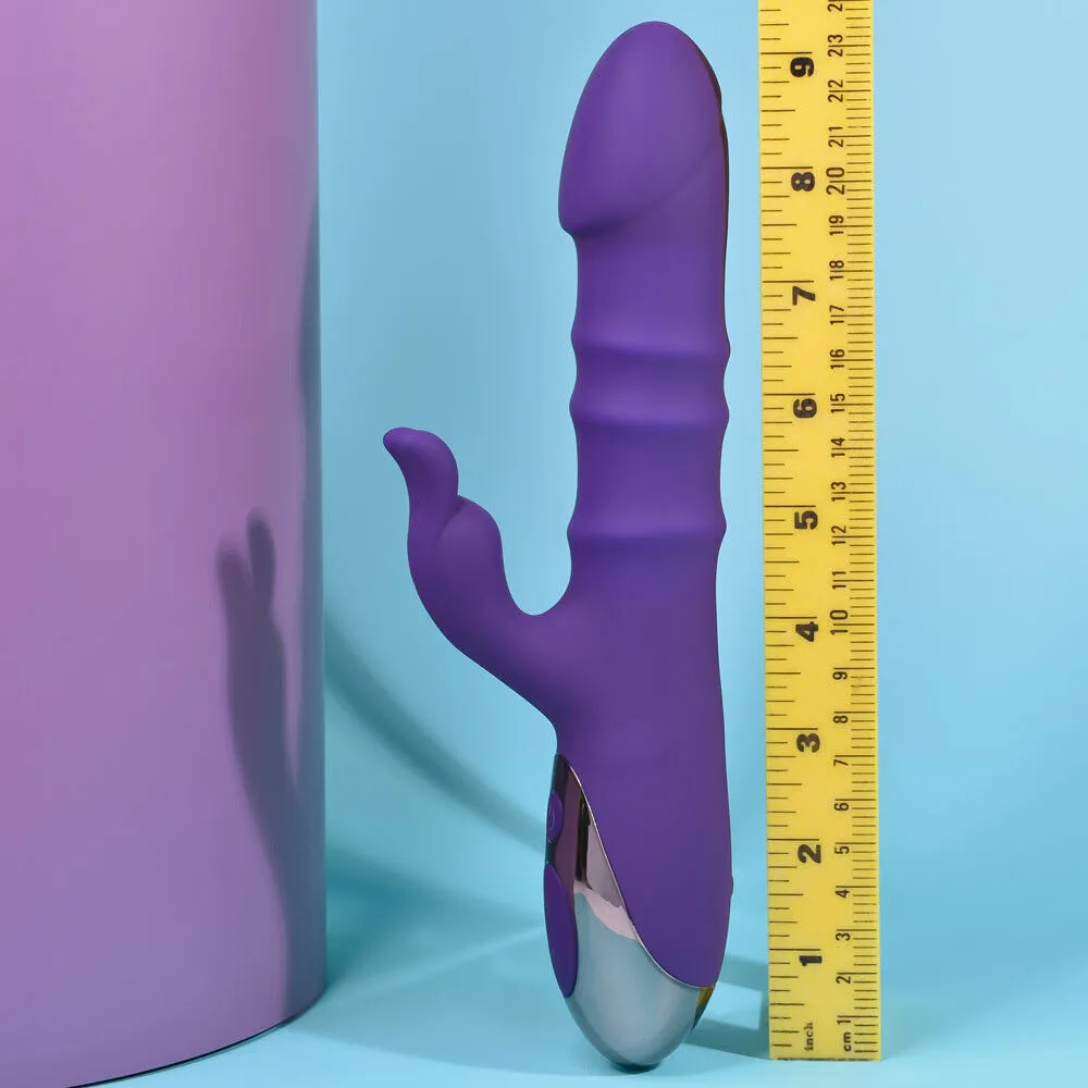 Playboy Pleasure HOP TO IT Thrusting G Spot Rabbit Vibrator Telescopic Sex Toy