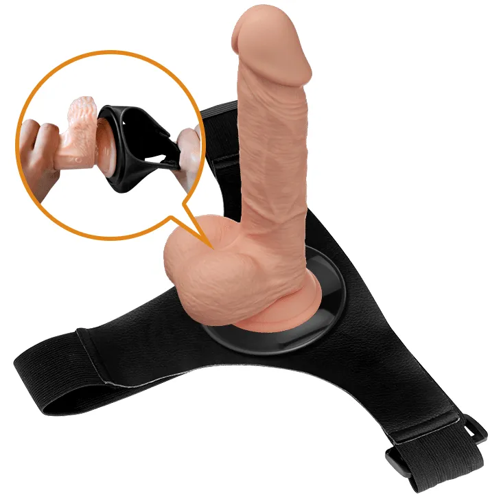 Pretty Love Universal Strap-On Harness 7.6 Dildo Set Lesbian Couples Sex Toy