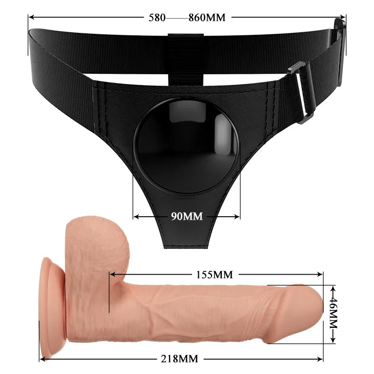 Pretty Love Universal Strap-On Harness 7.6 Dildo Set Lesbian Couples Sex Toy