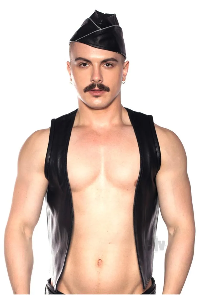 Prowler Red Waistcoat Strip Gry Lg