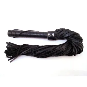 Rouge Flogger. Leather w/Leather Handle Black
