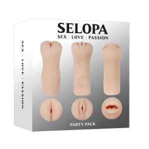 Selopa PARTY PACK Light Flesh Strokers Set of 3 Male Masturbator