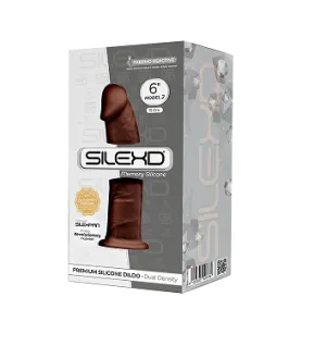Silexd 6 Model 2 Realistic Silicone Dildo Suction Cup Brown