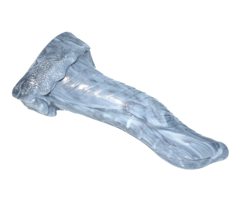 Silver Liquid Silicon Imitation Phoenix Dildo