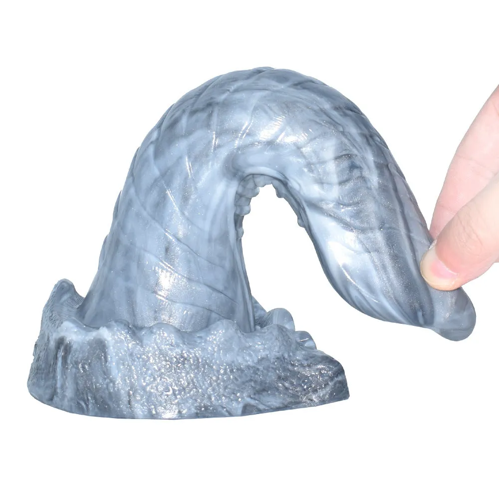 Silver Liquid Silicon Imitation Phoenix Dildo