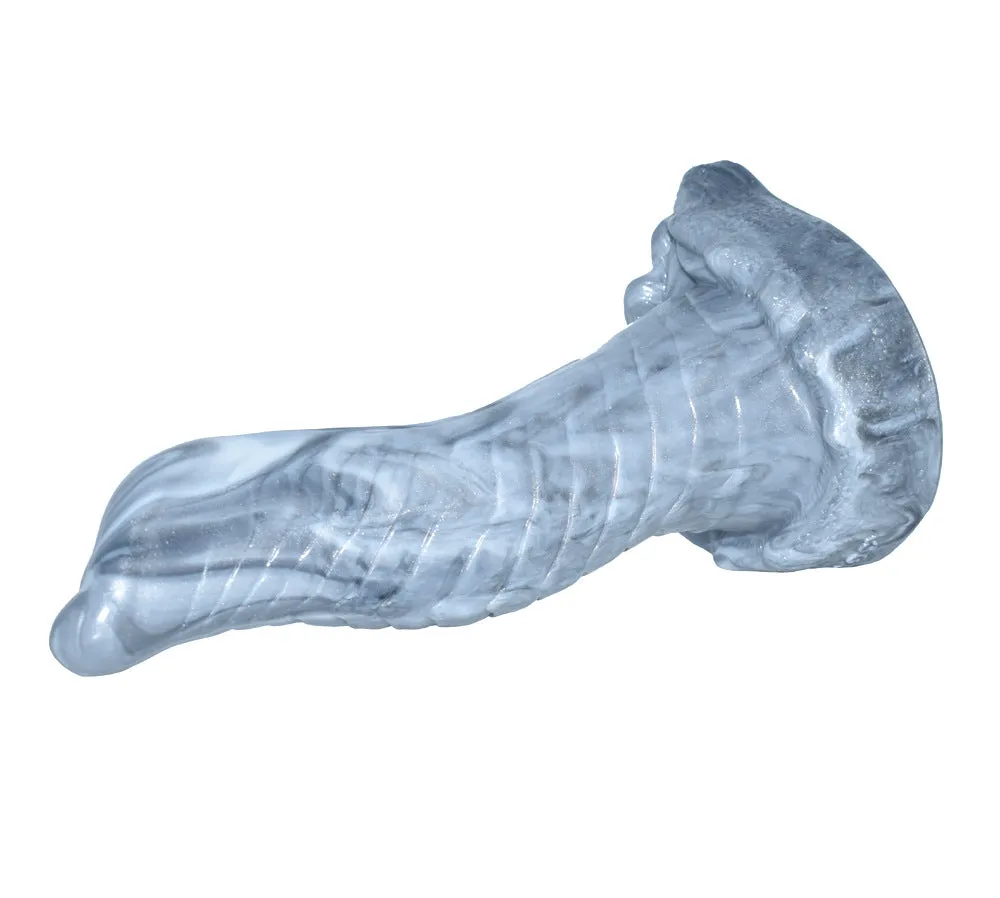 Silver Liquid Silicon Imitation Phoenix Dildo