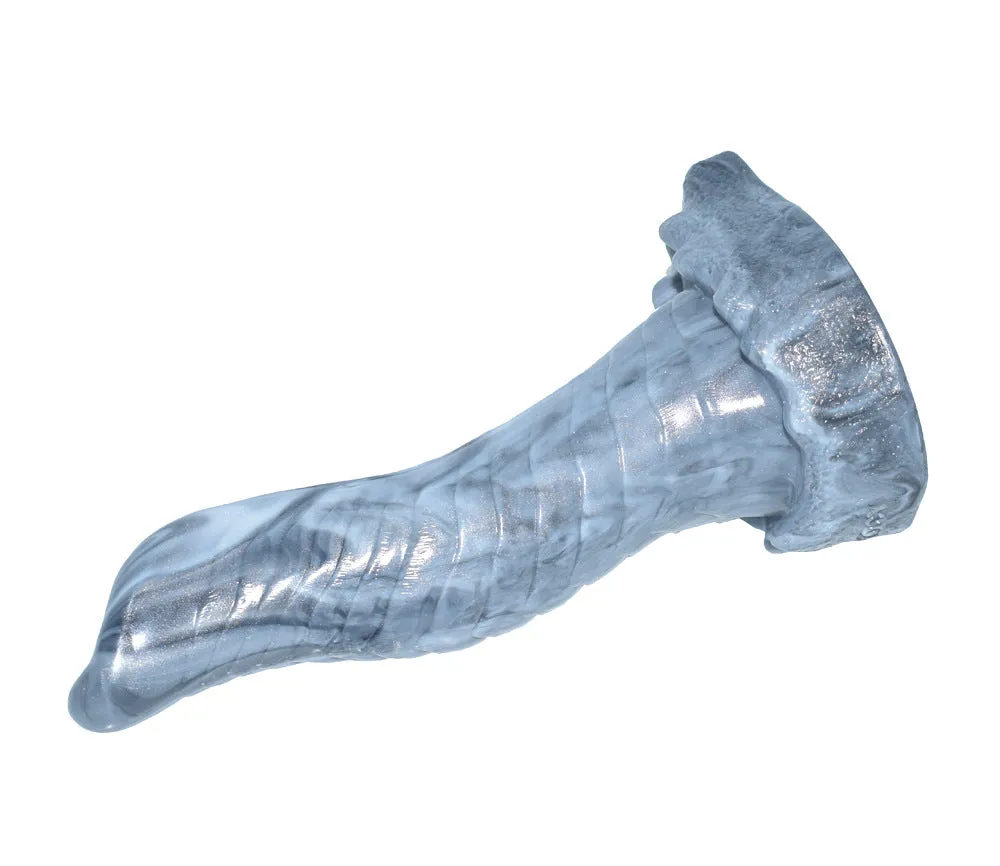 Silver Liquid Silicon Imitation Phoenix Dildo