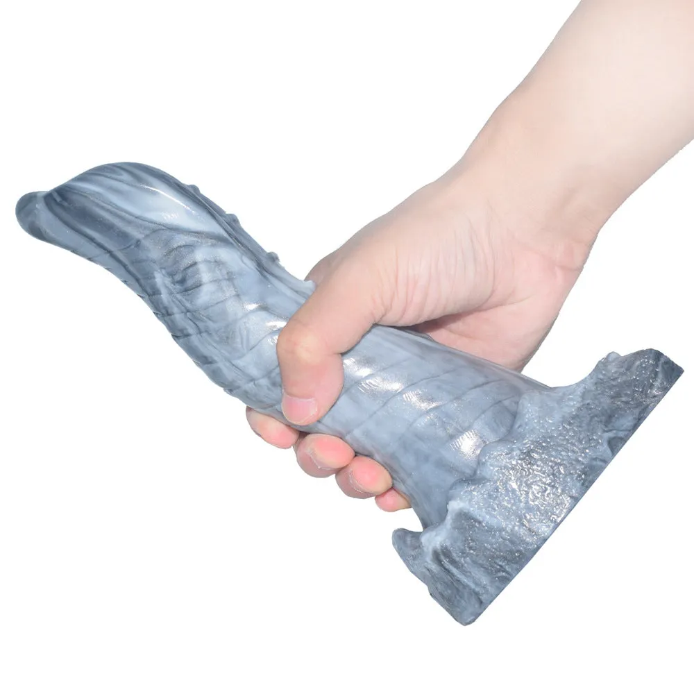 Silver Liquid Silicon Imitation Phoenix Dildo