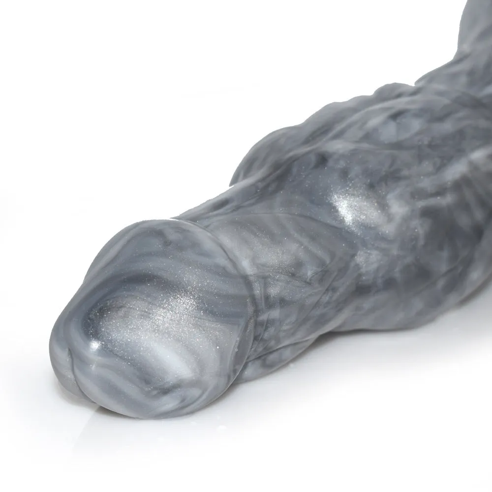 Silver Silicone 5.6cm Simulation Dog Dildos