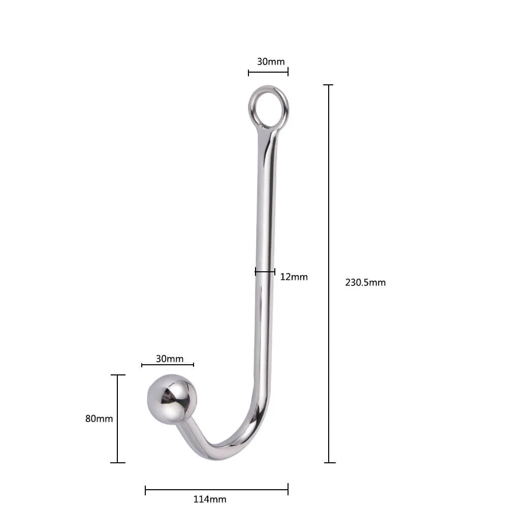 Stainless Steel Anal Hooks With Beads