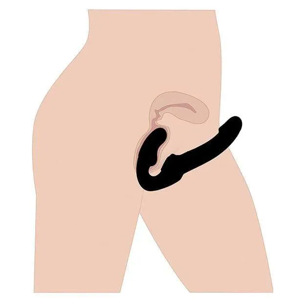 Strap U - Revolver Strapless Strap on G Spot Dildo (Black)