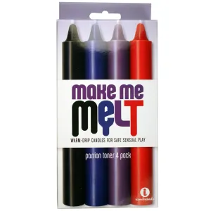 The 9's. Make Me Melt Sensual Warm-Drip Candles. 4 Pack. Passion Tones